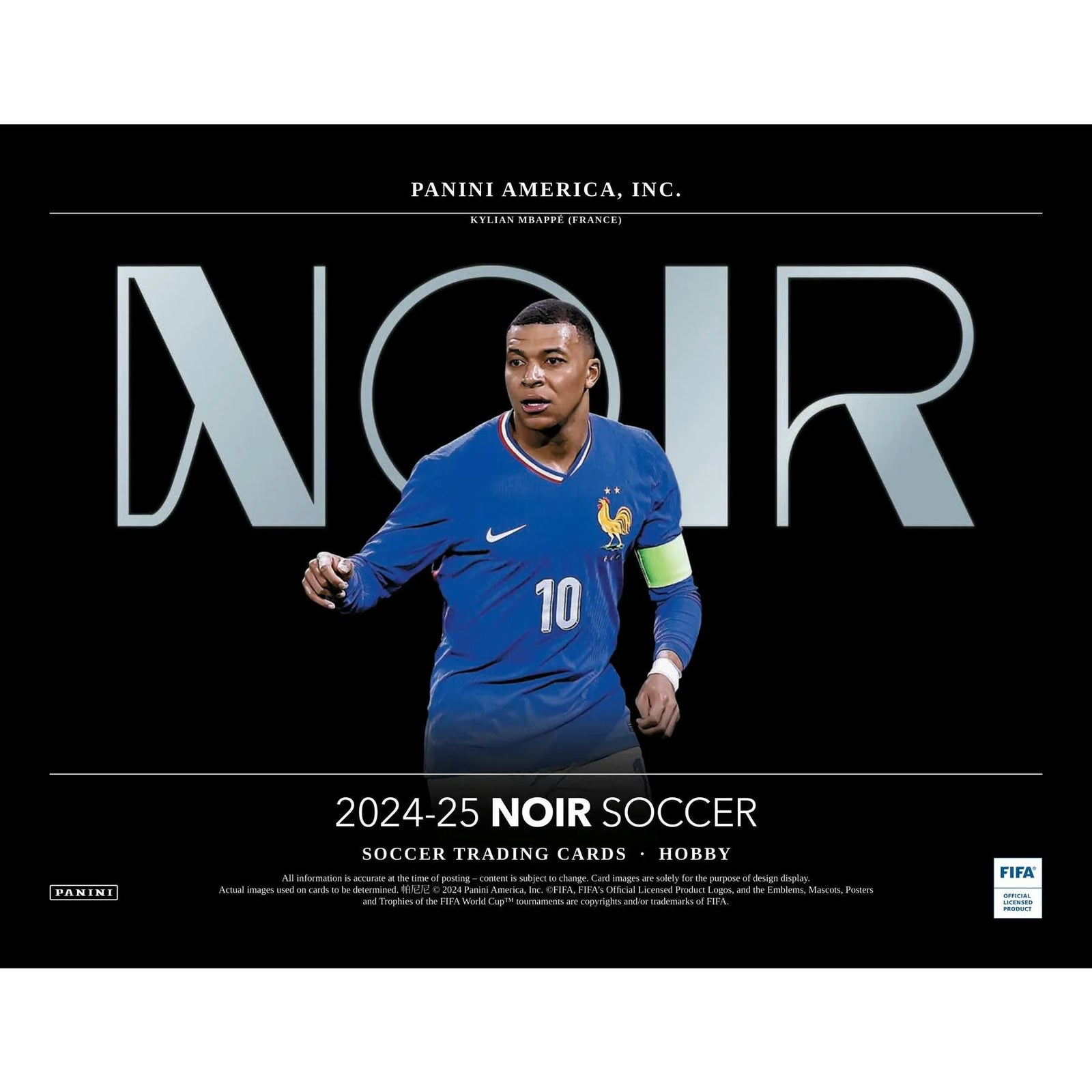 DRAFT - 2024/25 Panini Noir Soccer Hobby Box | Premium Edition