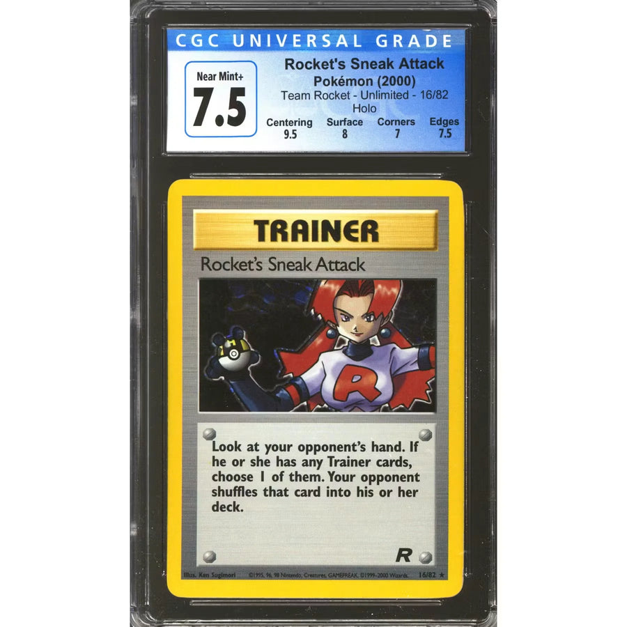 Pokemon Team Rocket Rocket's Sneak Attack 16/82 | CGC 7.5