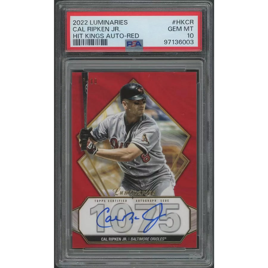 Cal Ripken Jr Signed 2023 Topps Luminaries #06 Card | PSA 10 Gem Mint