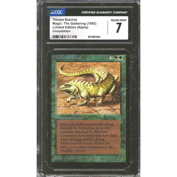 Magic the Gathering Alpha Thicket Basilisk | CGC 7 Lightly Played