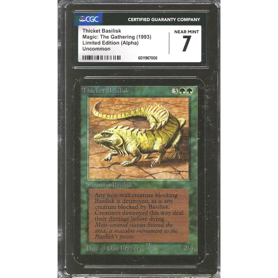 Magic the Gathering Alpha Thicket Basilisk | CGC 7 Lightly Played