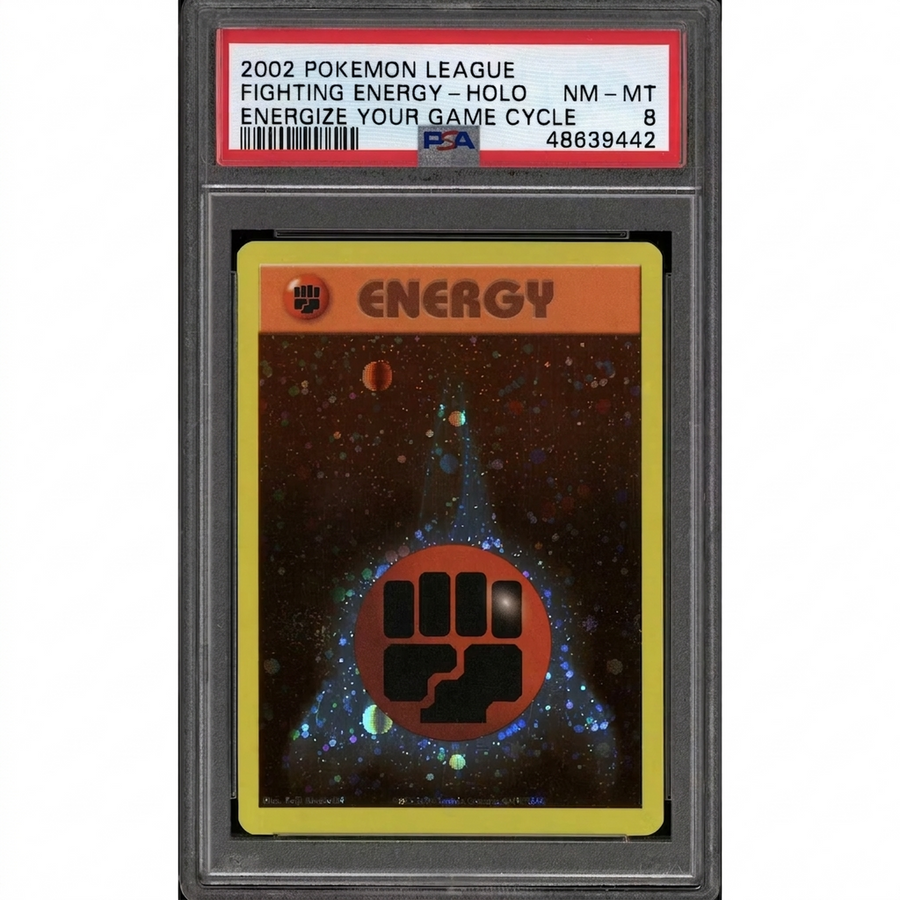Pokemon Fighting Energy League Promo Card | PSA 8 Graded