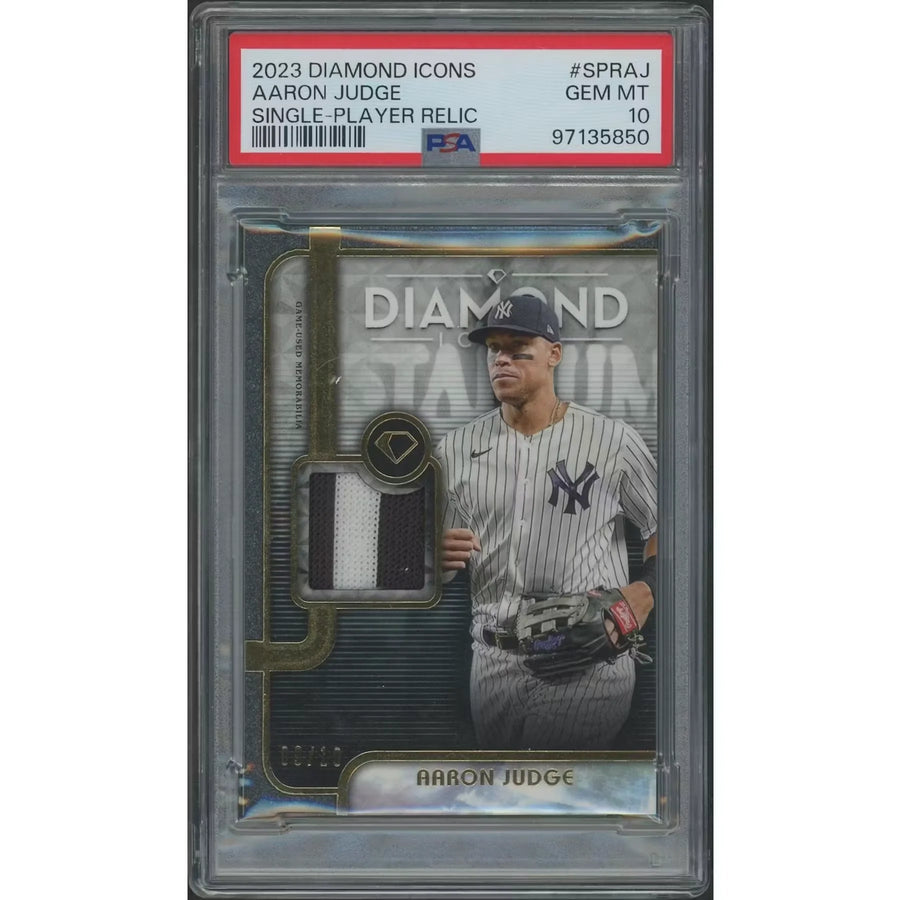 Aaron Judge 2023 Topps Diamond Icons Relic Jersey Card | PSA 10 Gem Mint #09/10