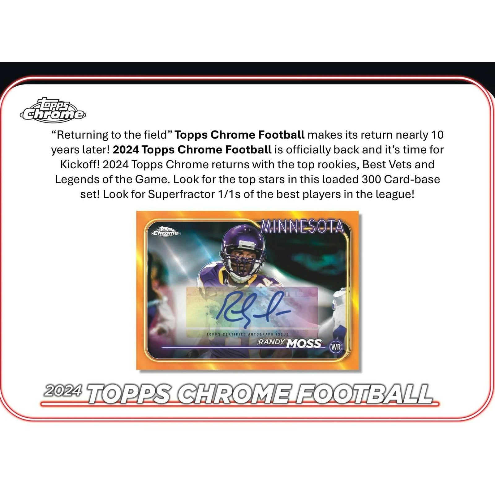 DRAFT - New 2024 Topps Chrome Football Mega 20-Box Case