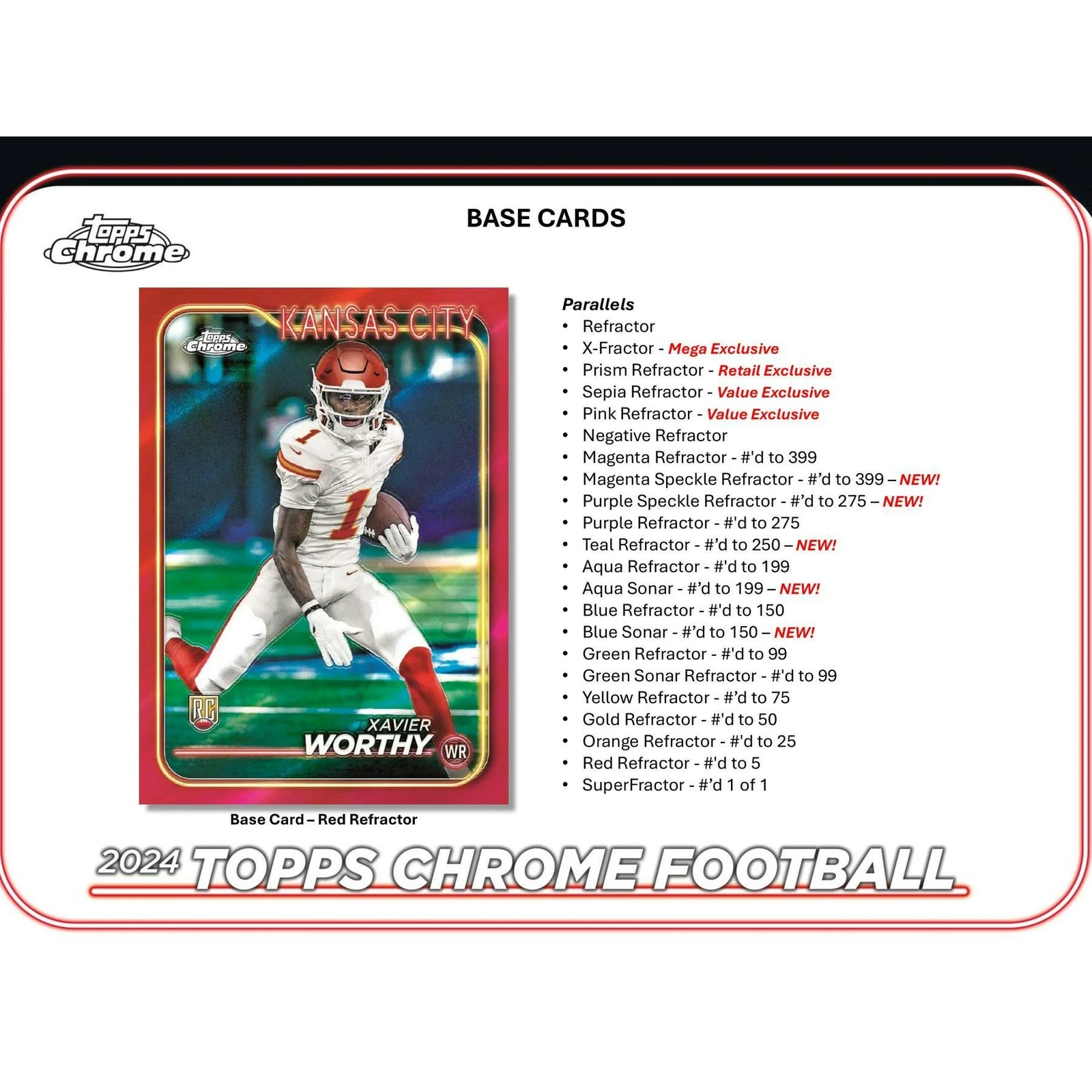 DRAFT - New 2024 Topps Chrome Football Mega 20-Box Case