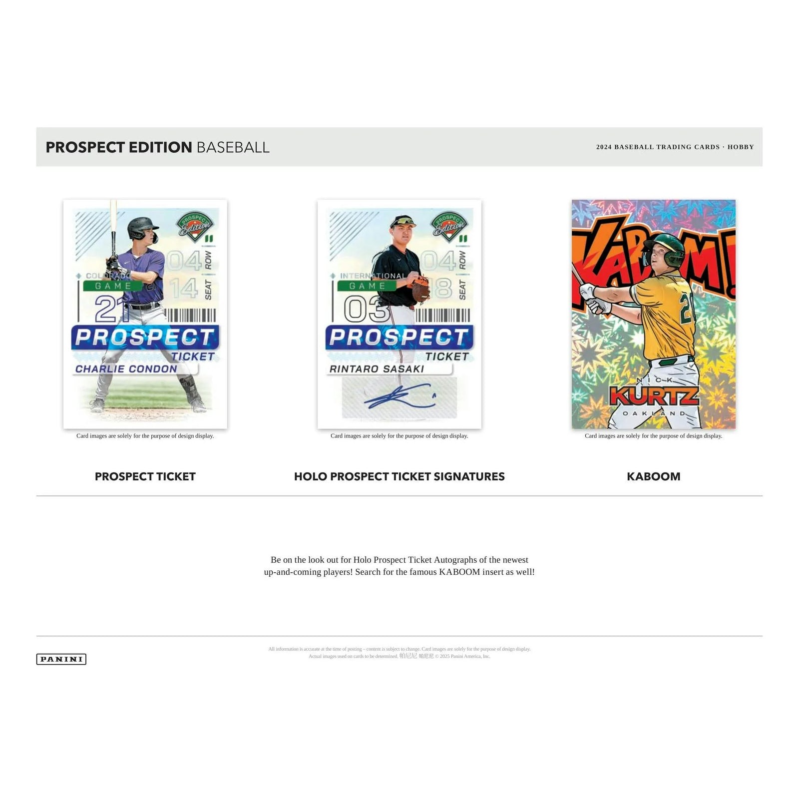 DRAFT - Just In 2024 Panini Prospect Edition Baseball Hobby 20-Box Case