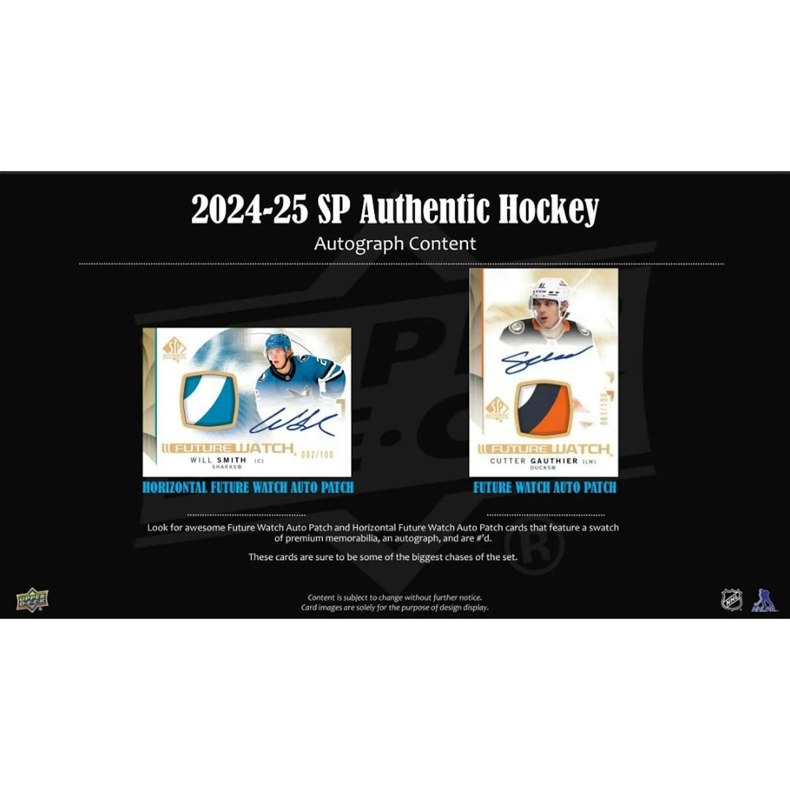 DRAFT - 2024/25 Upper Deck SP Authentic Hockey Hobby Box