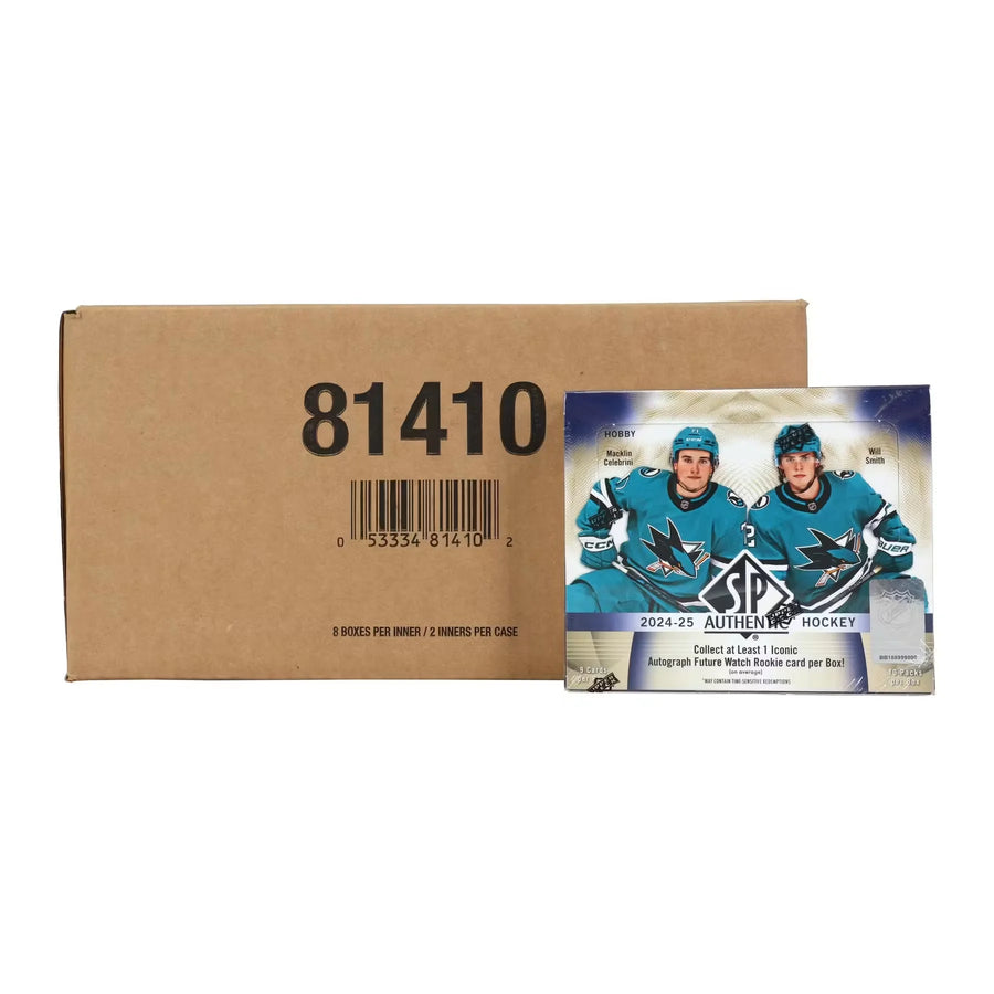 2024-25 Upper Deck SP Authentic Hockey Hobby 16-Box Case (Ships Sealed Only)