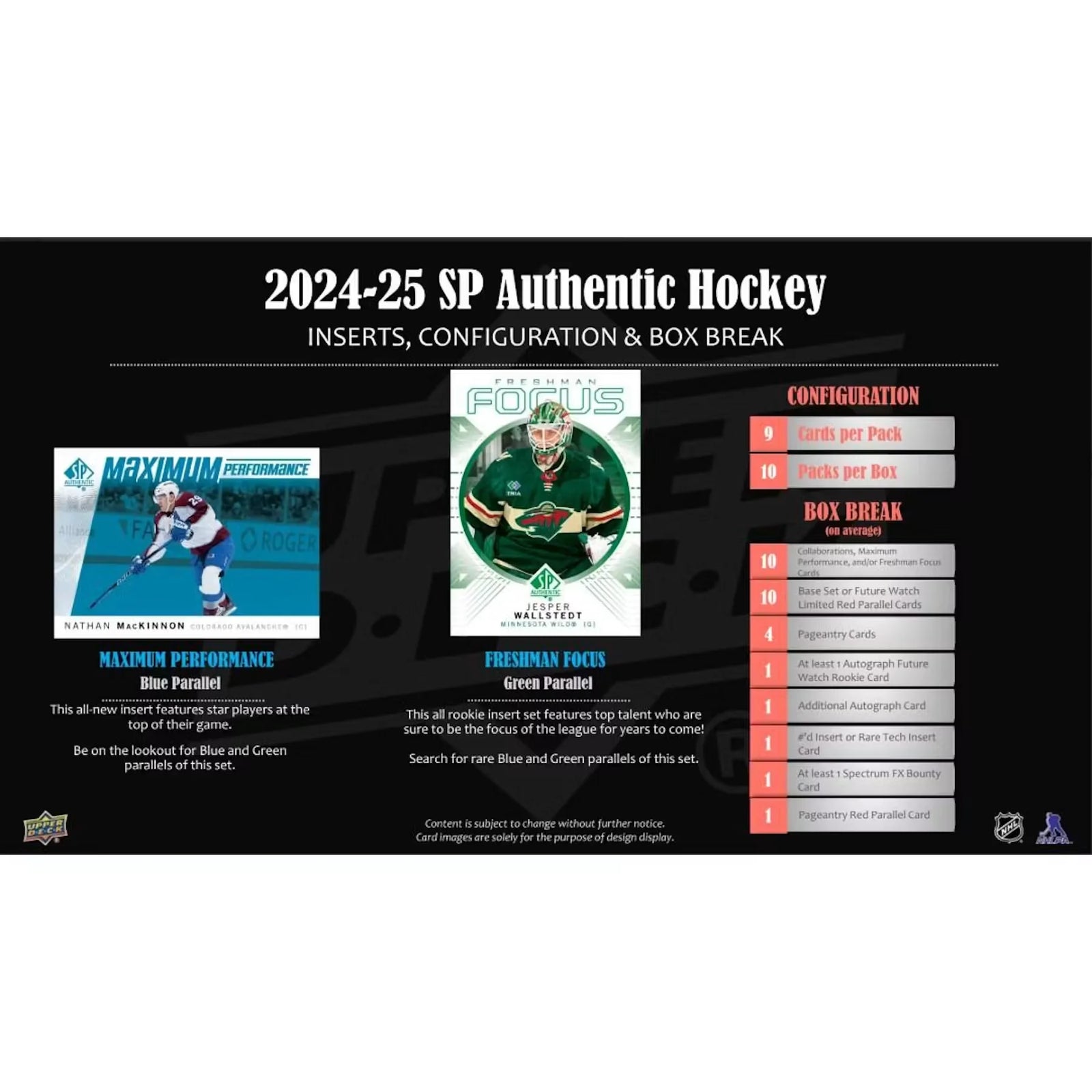 2024-25 Upper Deck SP Authentic Hockey Hobby 16-Box Case (Ships Sealed Only)