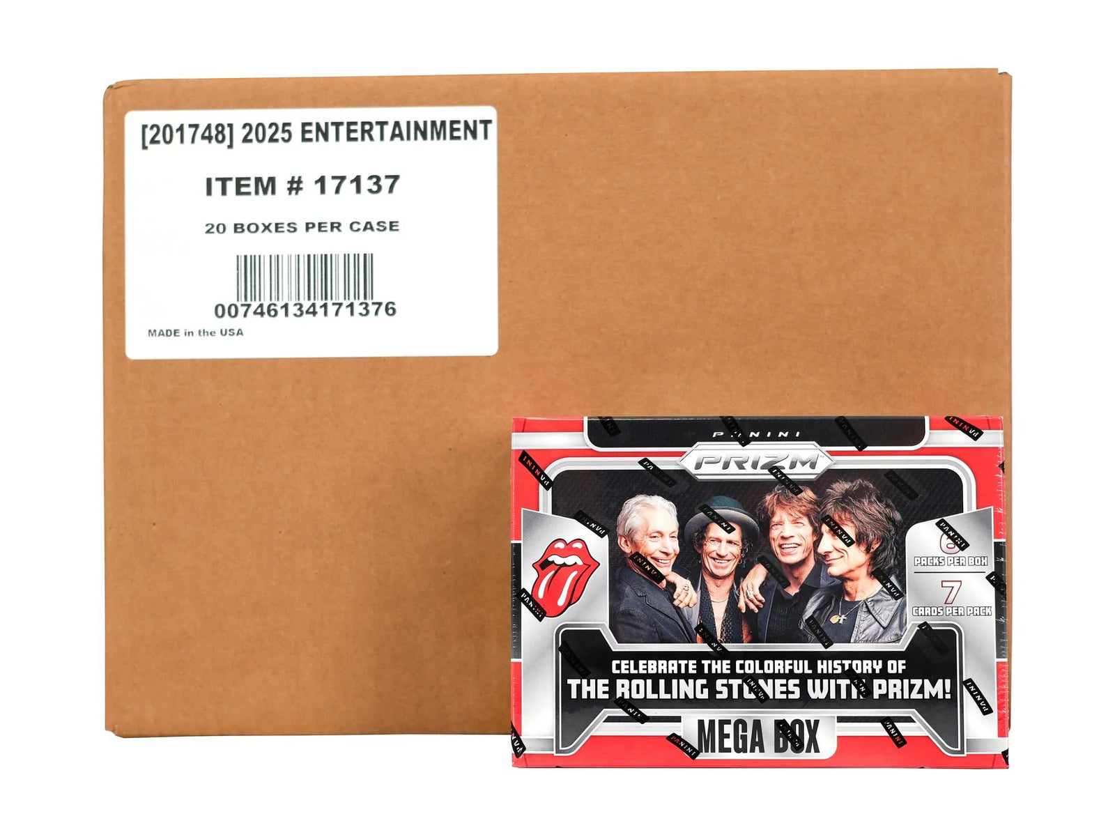 DRAFT - Rolling Stones Panini Prizm Mega Hobby 20-Box Case | 2024