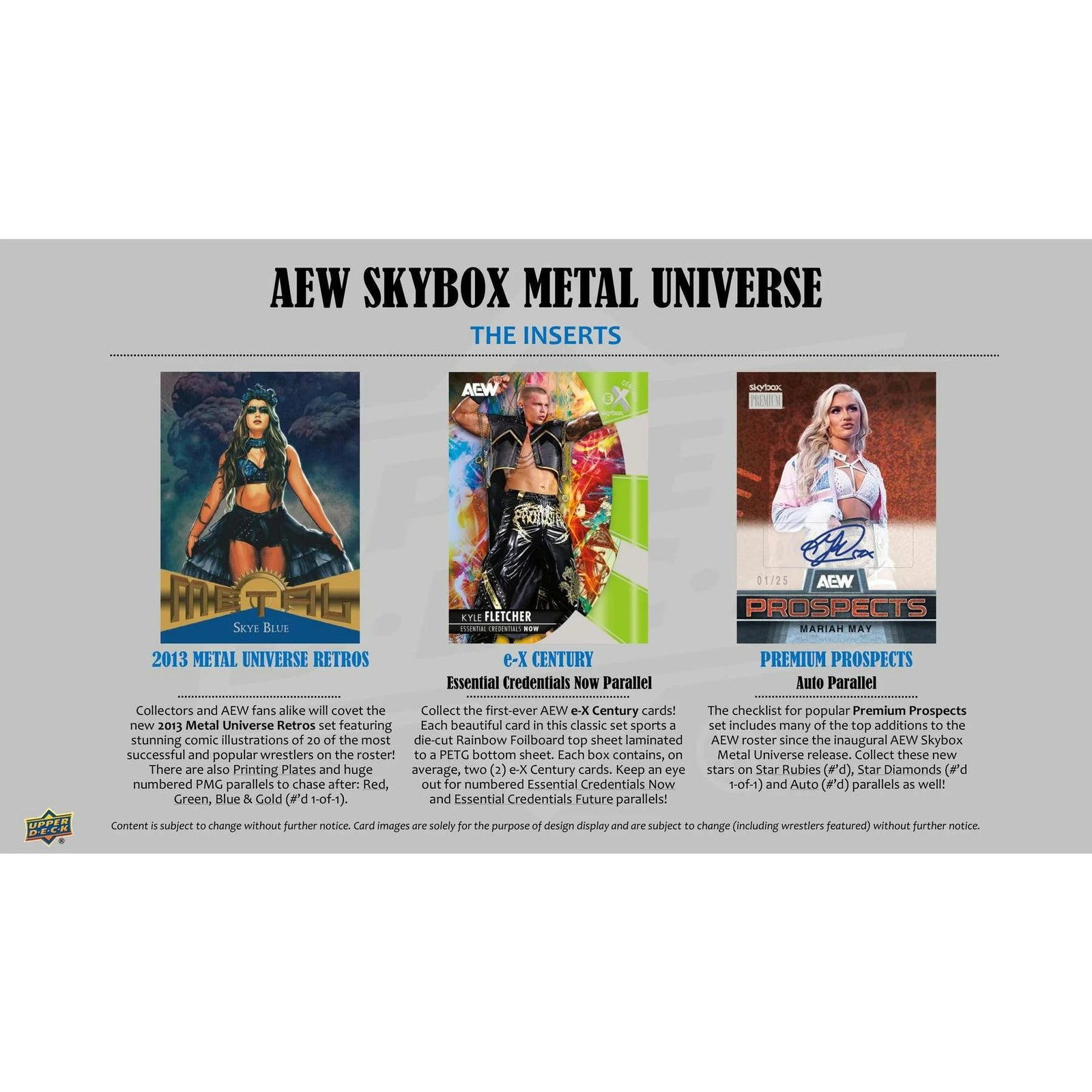 DRAFT - 2025 Upper Deck AEW Skybox Metal Universe Wrestling Hobby 16-Box | dacardworld:BV3U0OLKL5