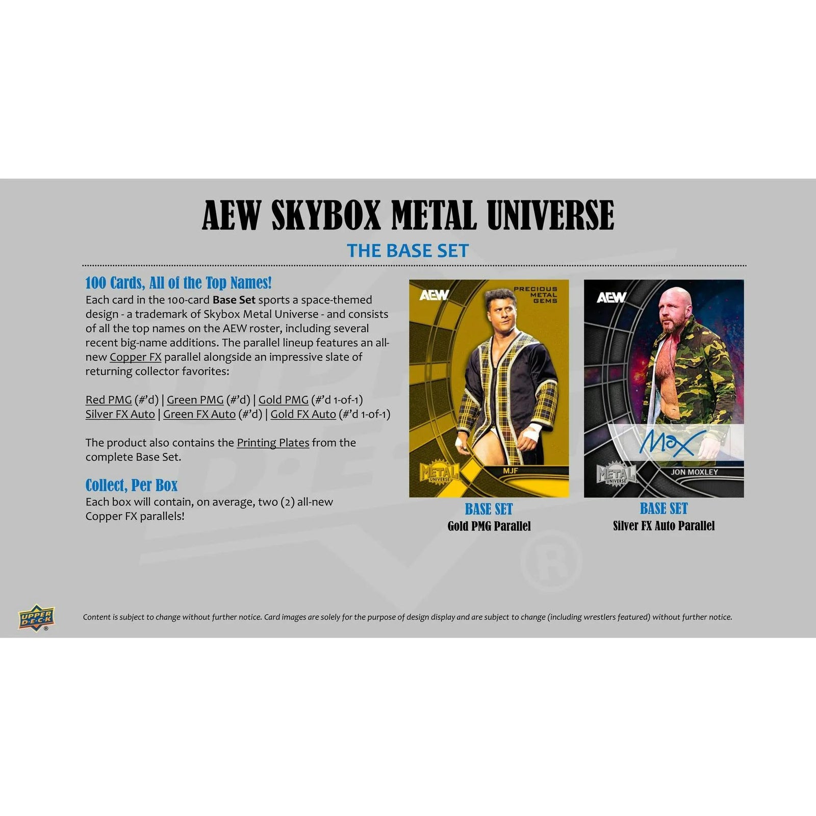 DRAFT - 2025 Upper Deck AEW Skybox Metal Universe Wrestling Hobby Box