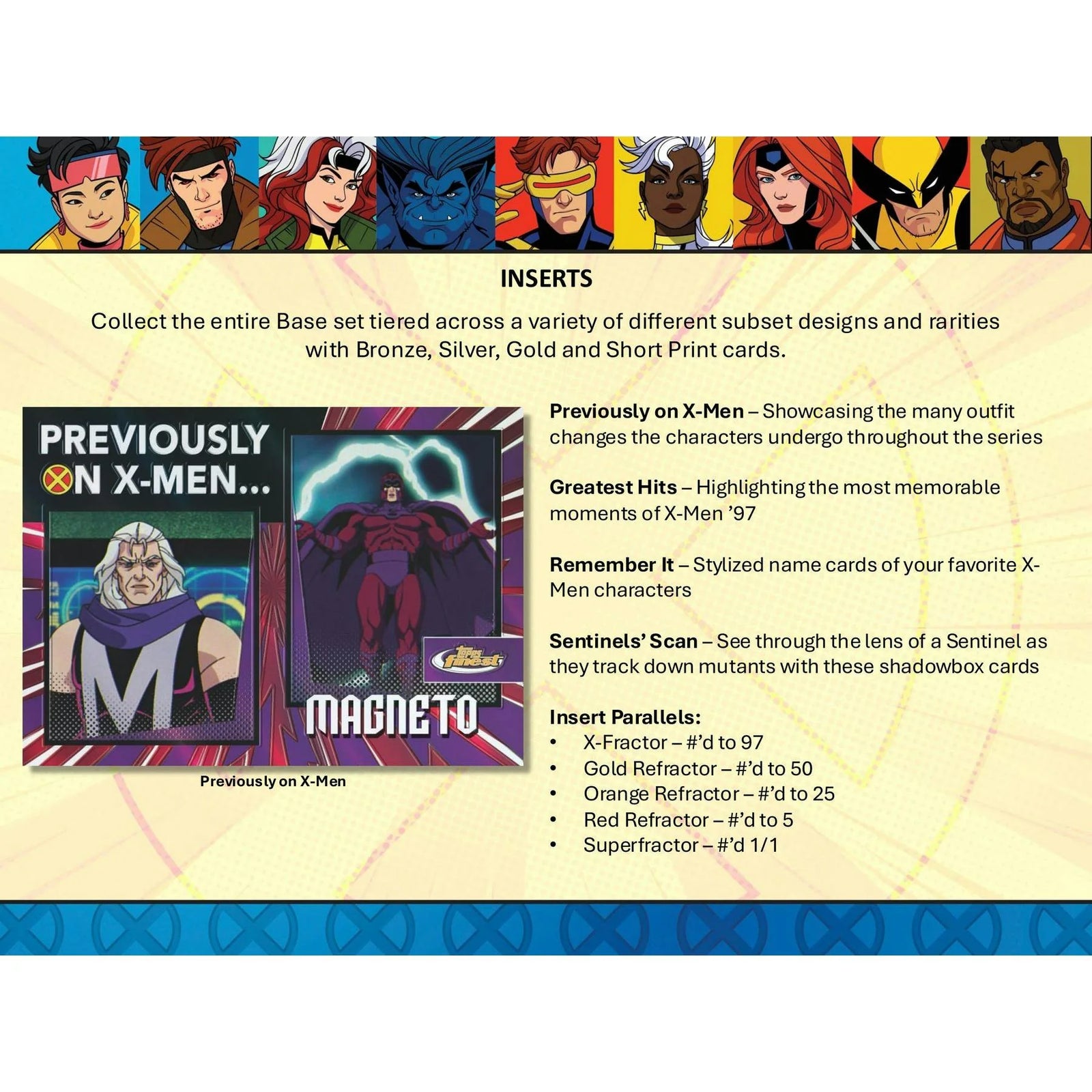 DRAFT - 2025 Topps Finest X-Men '97 Hobby 8-Box Case | BV3U0XK32Q