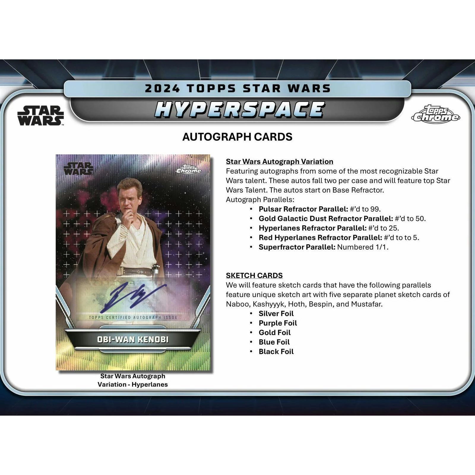 DRAFT - 2024 Topps Star Wars Hyperspace Hobby 12-Box Case | Sealed