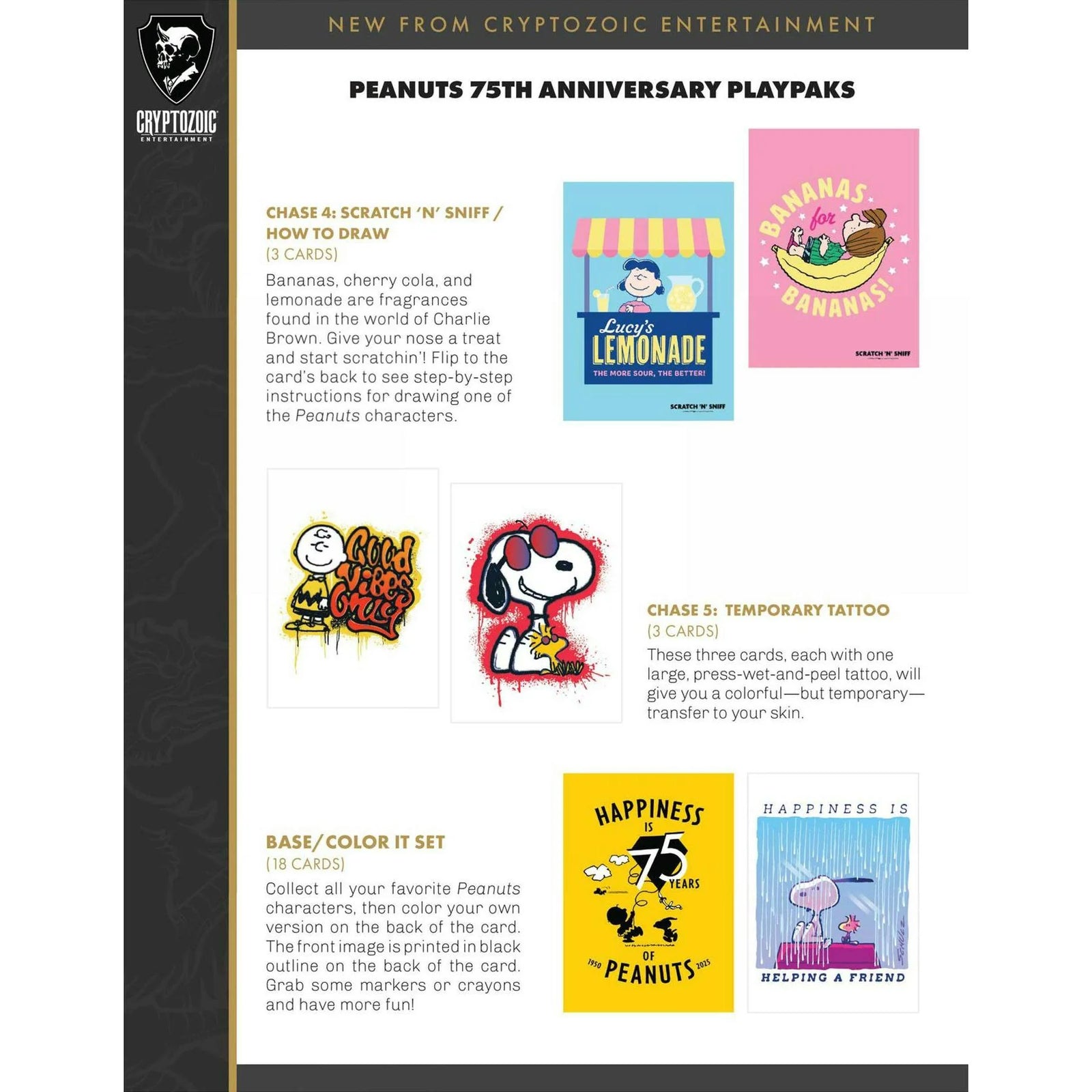 DRAFT - 2025 Cryptozoic Peanuts Playpaks 75 Years Series 1 Hobby Box