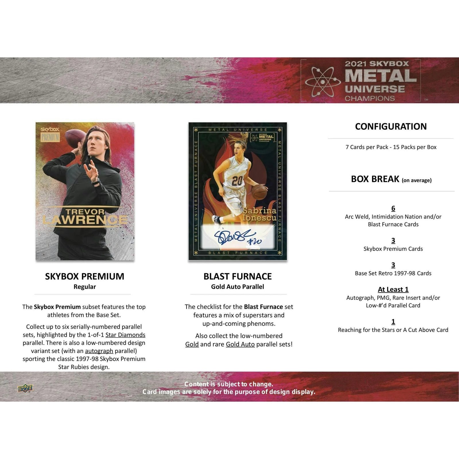 DRAFT - 2021 Upper Deck Skybox Metal Universe Champions Hobby Box | BV430GU78B