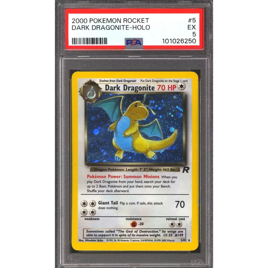 Pokemon Team Rocket Dark Dragonite 5/82 | PSA 5