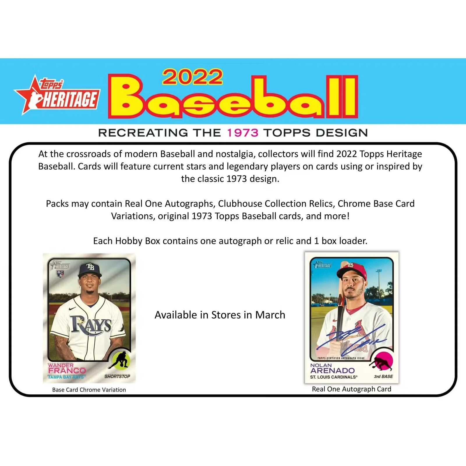 2022 Topps Heritage Baseball Hobby 12-Box Case (Ships Sealed Only)