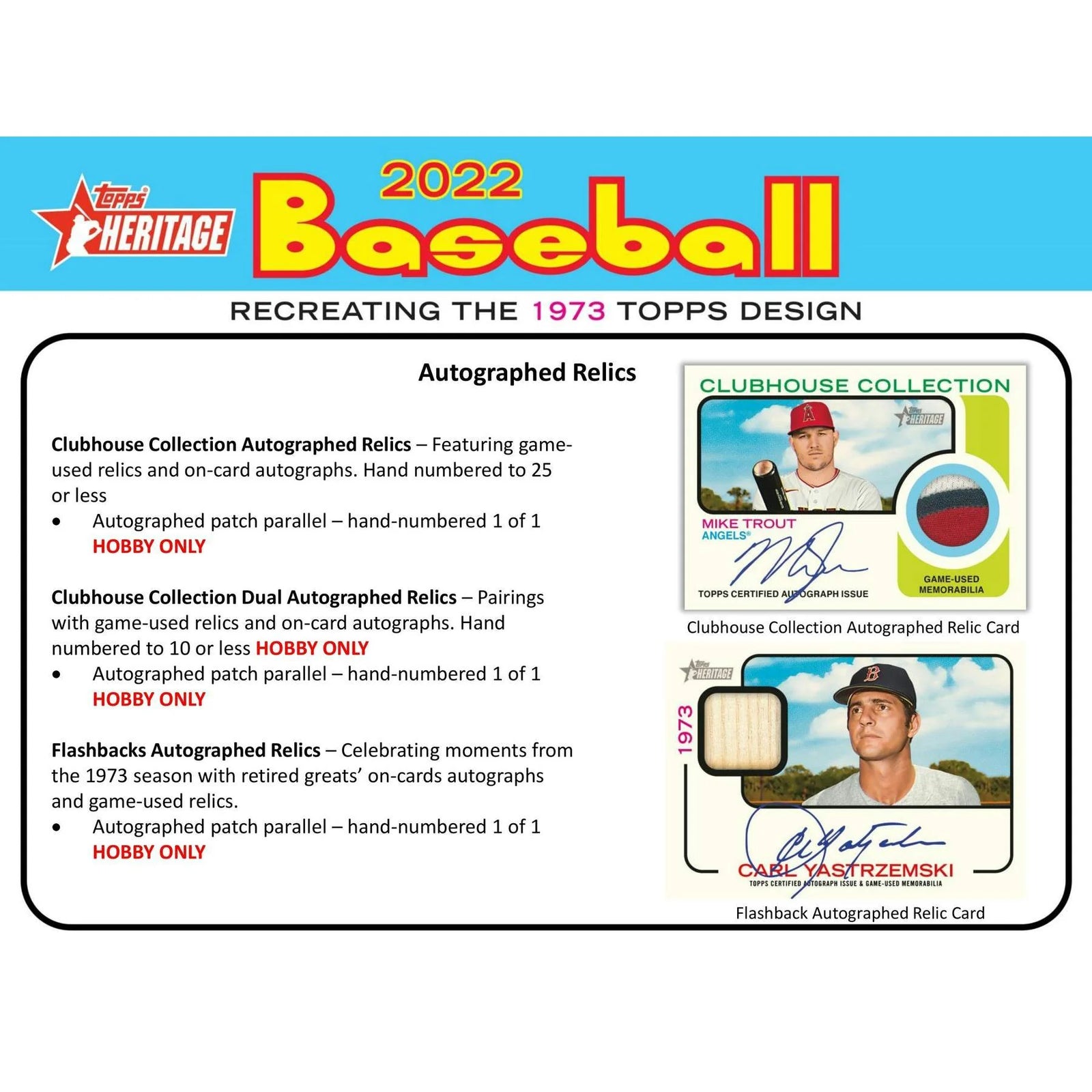 2022 Topps Heritage Baseball Hobby Box (Ships Sealed Only) - D
