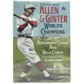 DRAFT - Just In 2021 Topps Allen & Ginter Baseball Blaster Box
