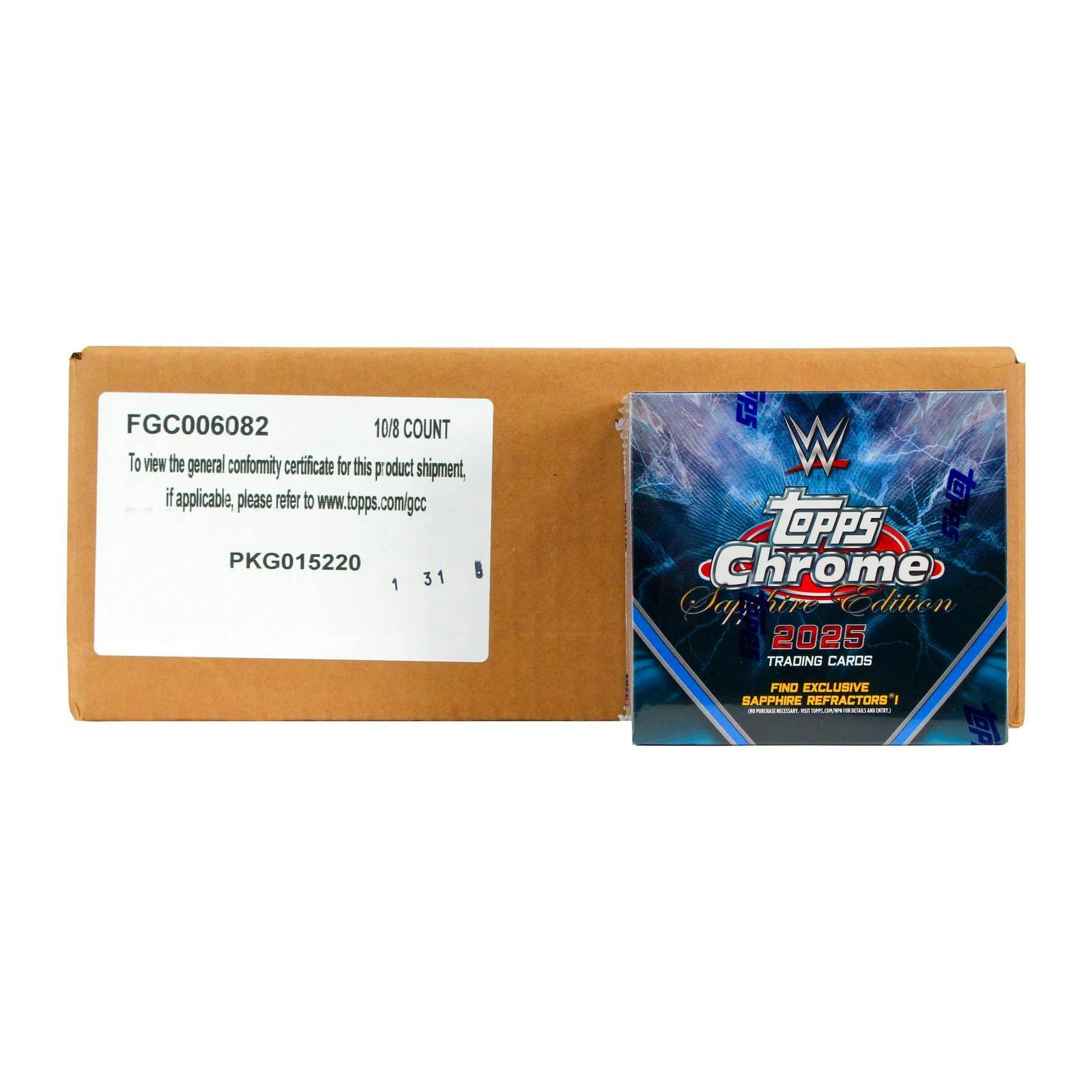 DRAFT - 2025 Topps Chrome WWE Sapphire Edition Wrestling Hobby 10-Box Case