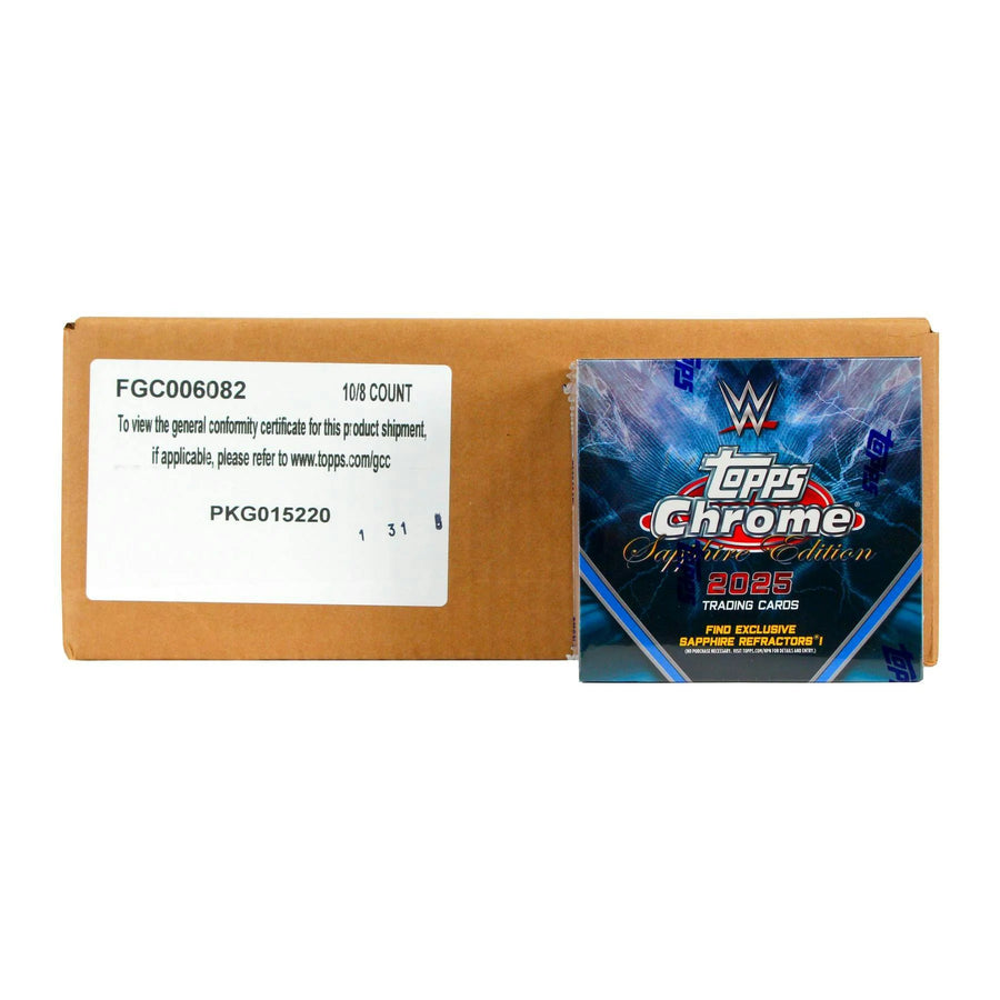 DRAFT - 2025 Topps Chrome WWE Sapphire Edition Wrestling Hobby 10-Box Case