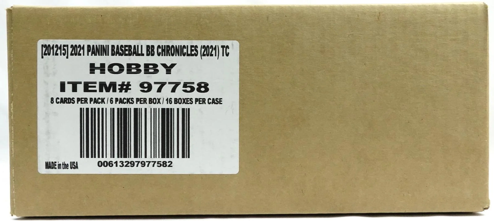 2021 Panini Chronicles Baseball Hobby 16 Box Case