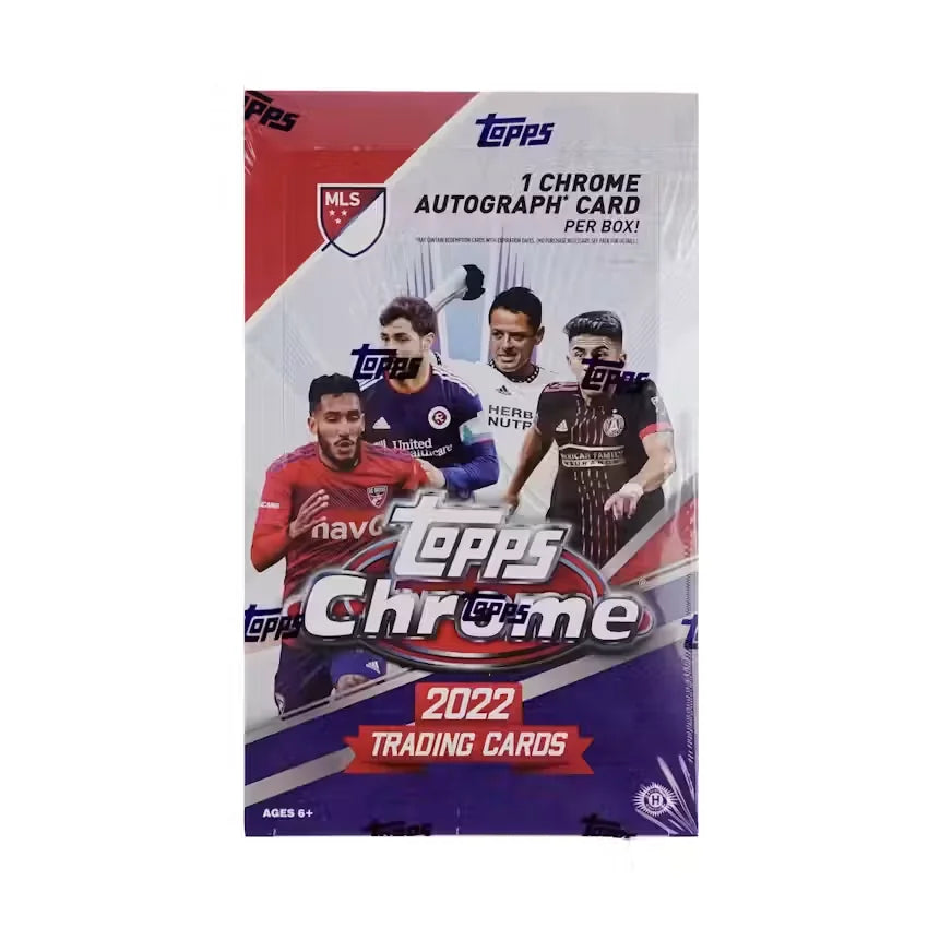 2022 Topps Chrome MLS Hobby Box | 18 Packs with Autograph (Ships Sealed Only)