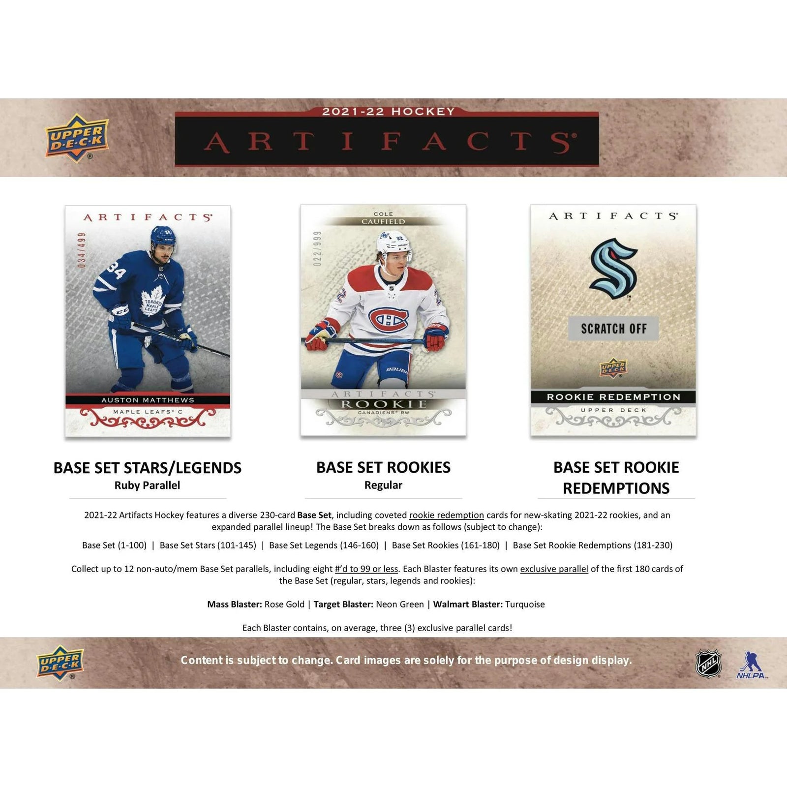 DRAFT - Just In 2021/22 Upper Deck Artifacts Hockey Blaster Box