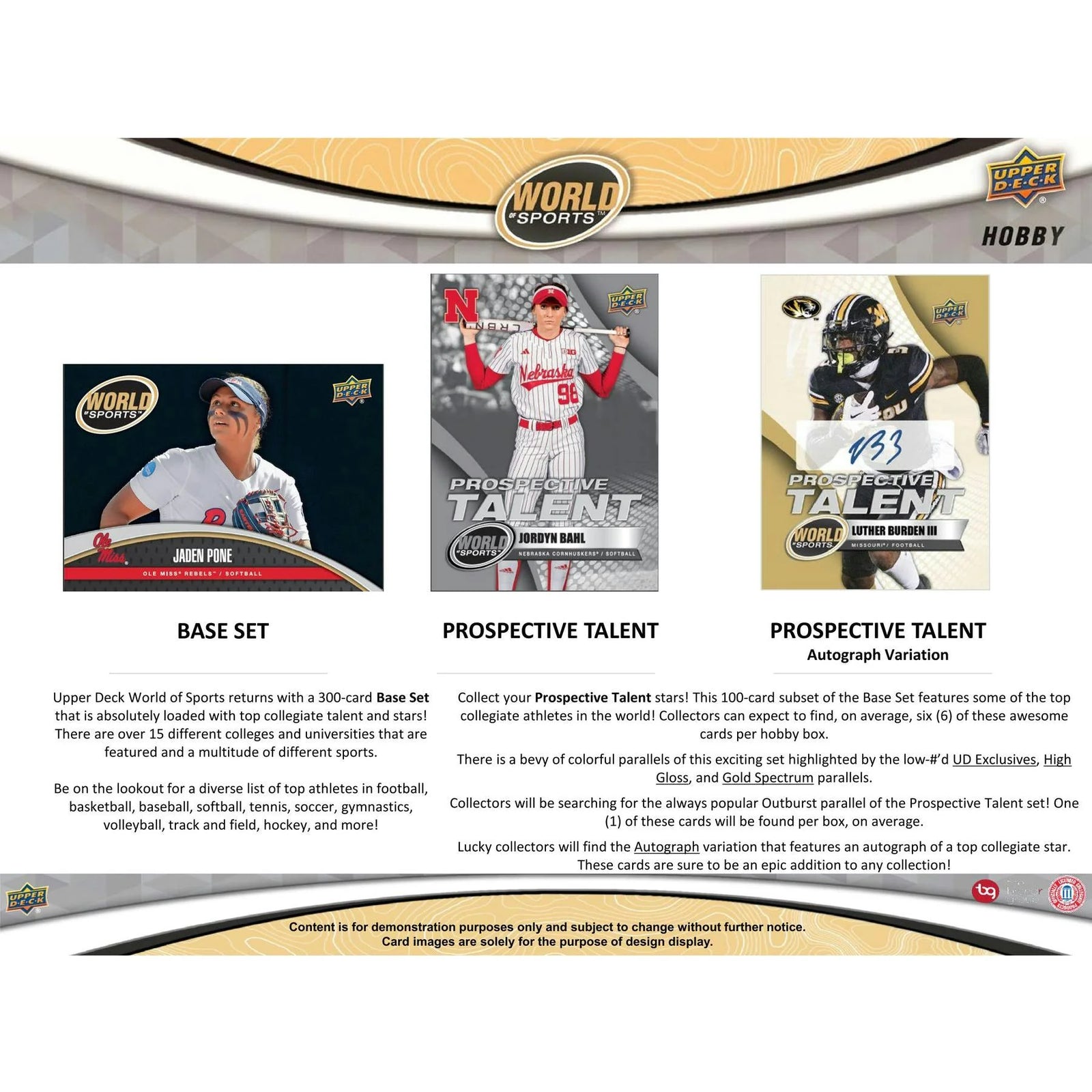 DRAFT - On Sale 2025 Upper Deck World of Sports Volume 1 Multisport Hobby Box