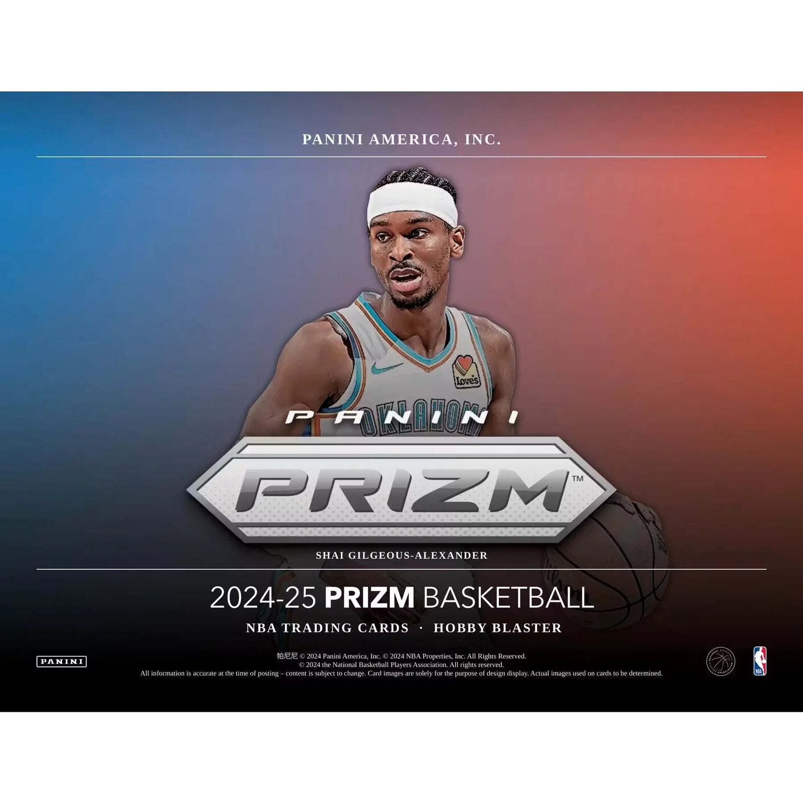DRAFT - 2024-25 Panini Prizm Basketball Blaster Hobby Box