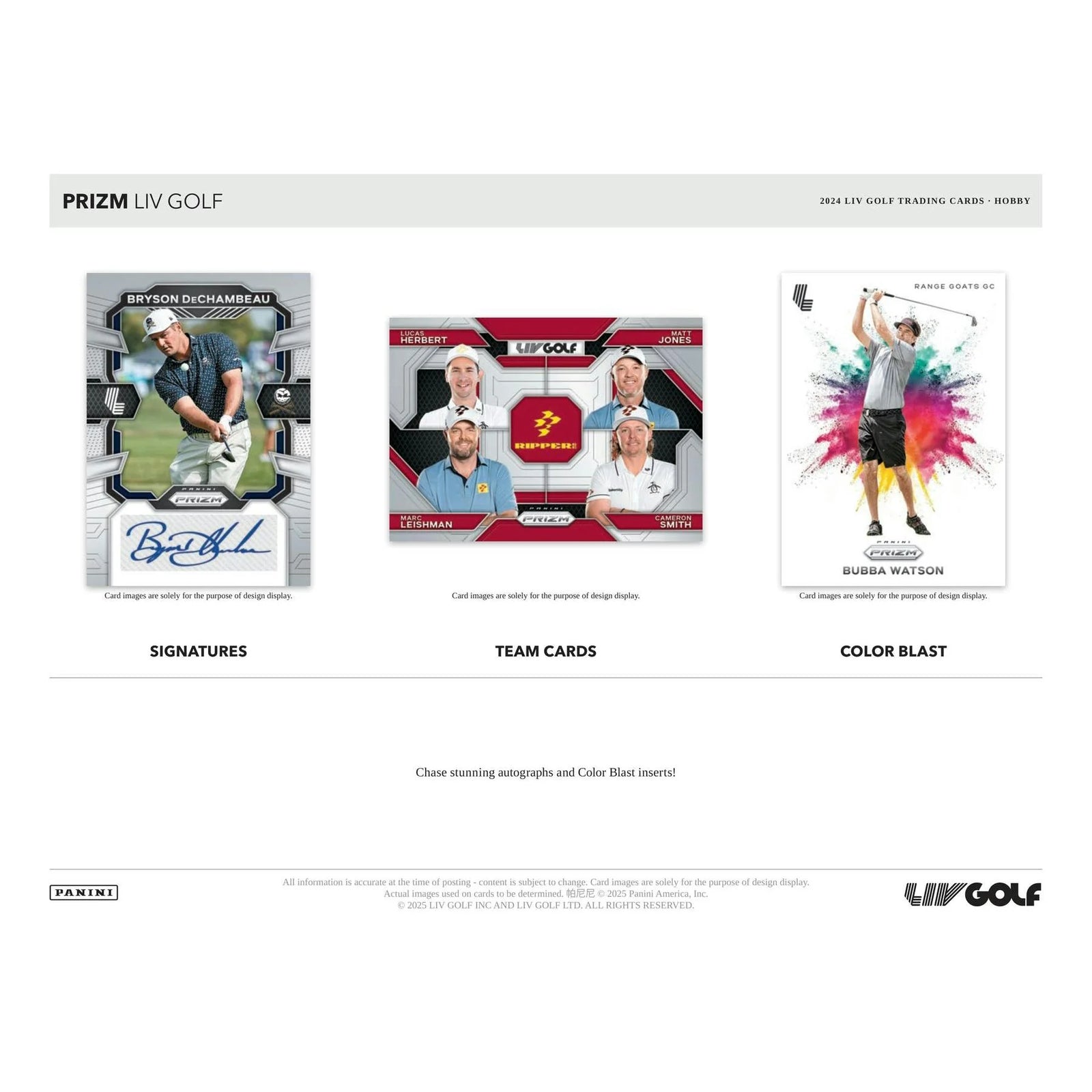 DRAFT - 2024 Panini Prizm LIV Golf Hobby Box | First Off The Line