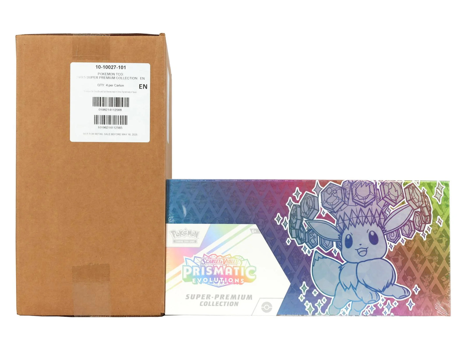 DRAFT - Pokemon Scarlet & Violet Prismatic Evolutions Super Premium Collection 4-Box Case