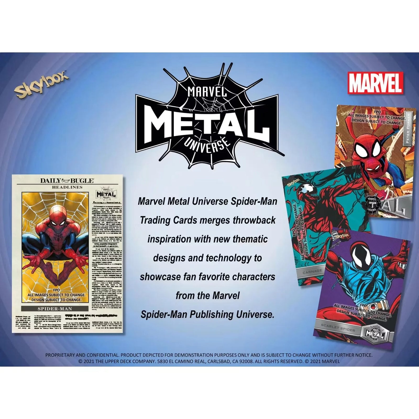 2021 Upper Deck Marvel Spider-Man Metal Universe Trading Cards | 12-Box Case (Ships Sealed Only)