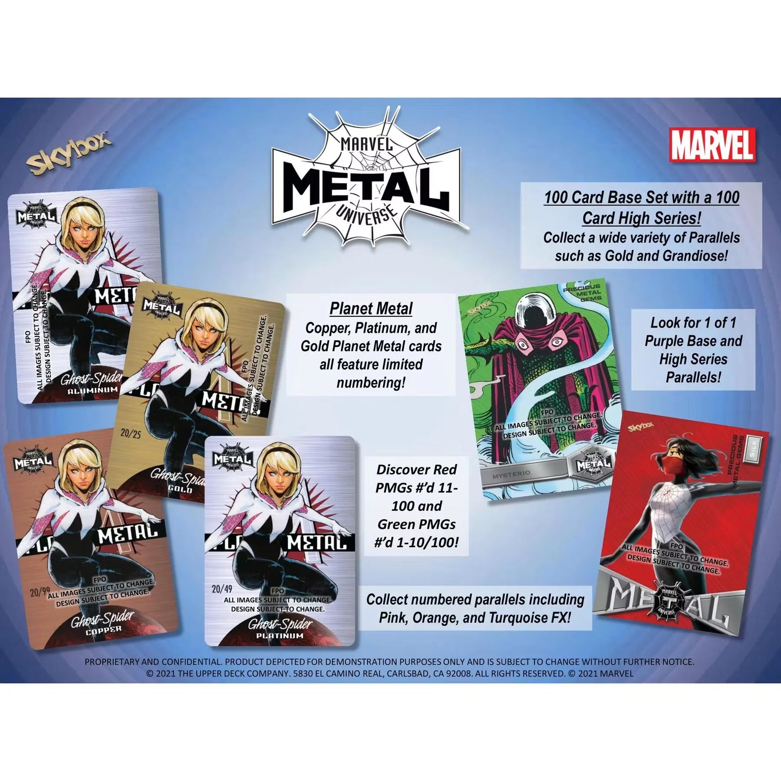 2021 Upper Deck Marvel Spider-Man Metal Universe Trading Cards | 12-Box Case (Ships Sealed Only)