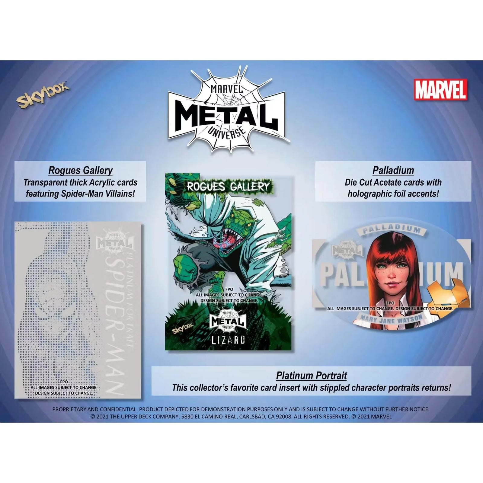2021 Upper Deck Marvel Spider-Man Metal Universe Trading Cards | 12-Box Case (Ships Sealed Only)
