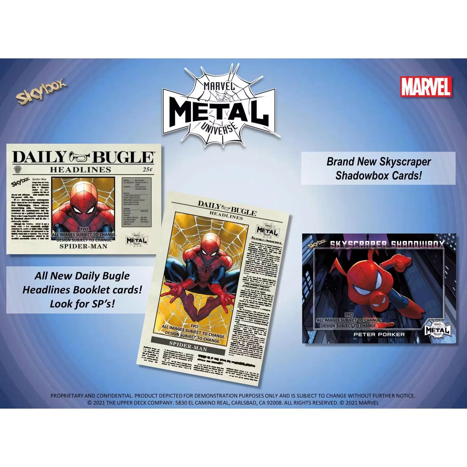 2021 Upper Deck Marvel Spider-Man Metal Universe Trading Cards | 12-Box Case (Ships Sealed Only)