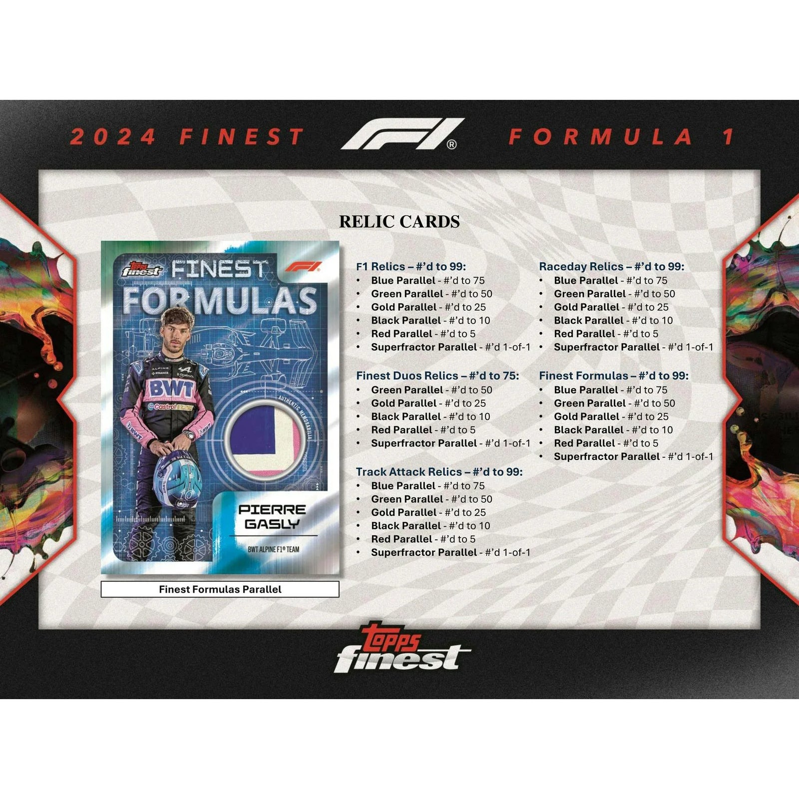 DRAFT - 2024 Topps Finest F1 Formula 1 Hobby 8-Box Case