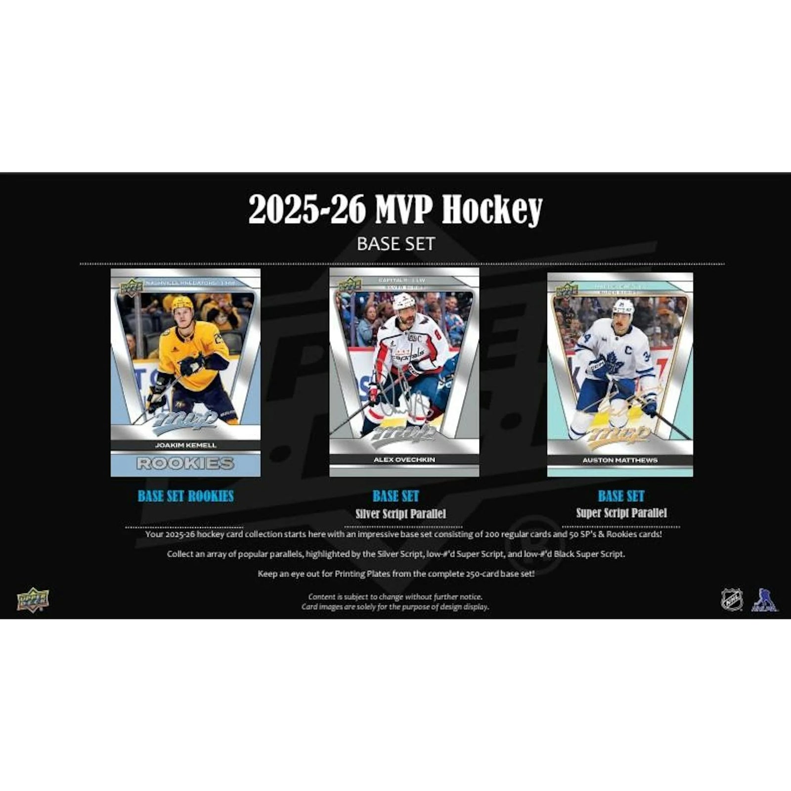 DRAFT - New 2025/26 Upper Deck MVP Hockey Hobby 20-Box Case