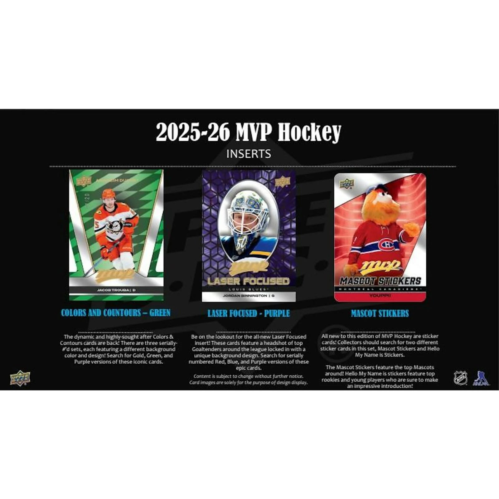DRAFT - New 2025/26 Upper Deck MVP Hockey Hobby 20-Box Case