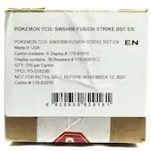 Pokemon Sword & Shield Fusion Strike Booster Case | 6 Boxes, 36 Packs Each (Ships Sealed Only)