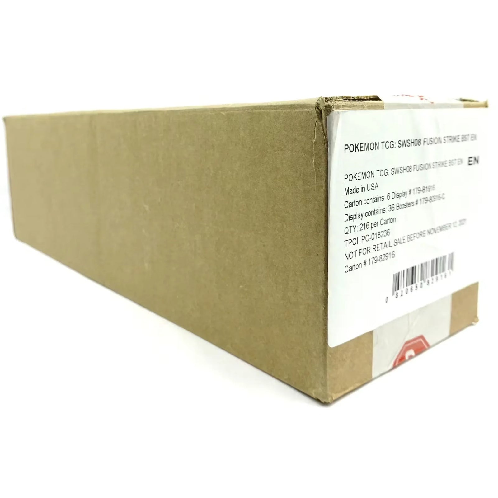 Pokemon Sword & Shield Fusion Strike Booster Case | 6 Boxes, 36 Packs Each (Ships Sealed Only)