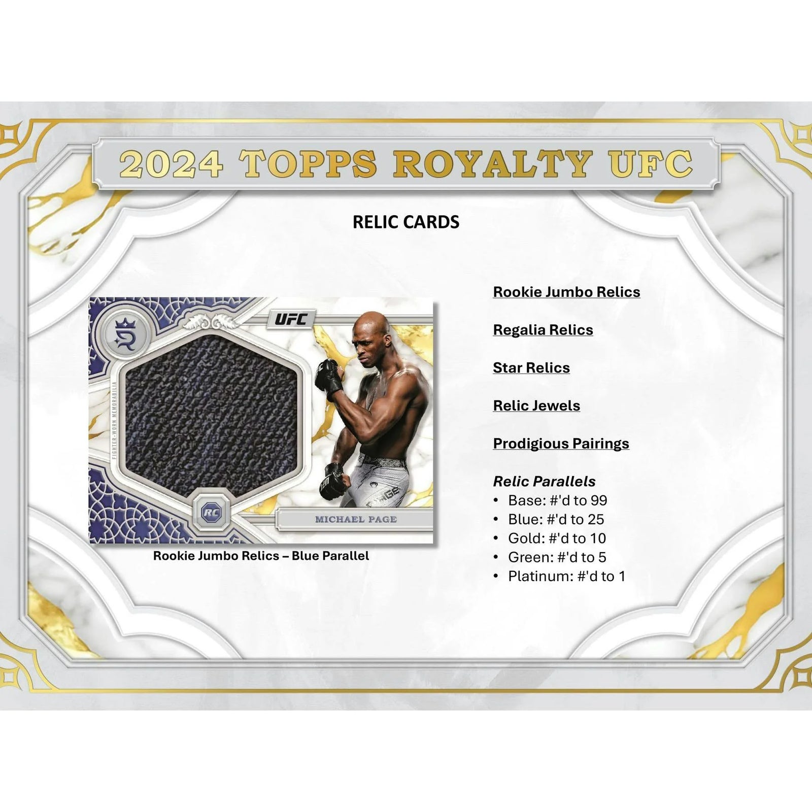 DRAFT - 2024 Topps Royalty UFC Hobby 4-Box Case | BV510M15I6