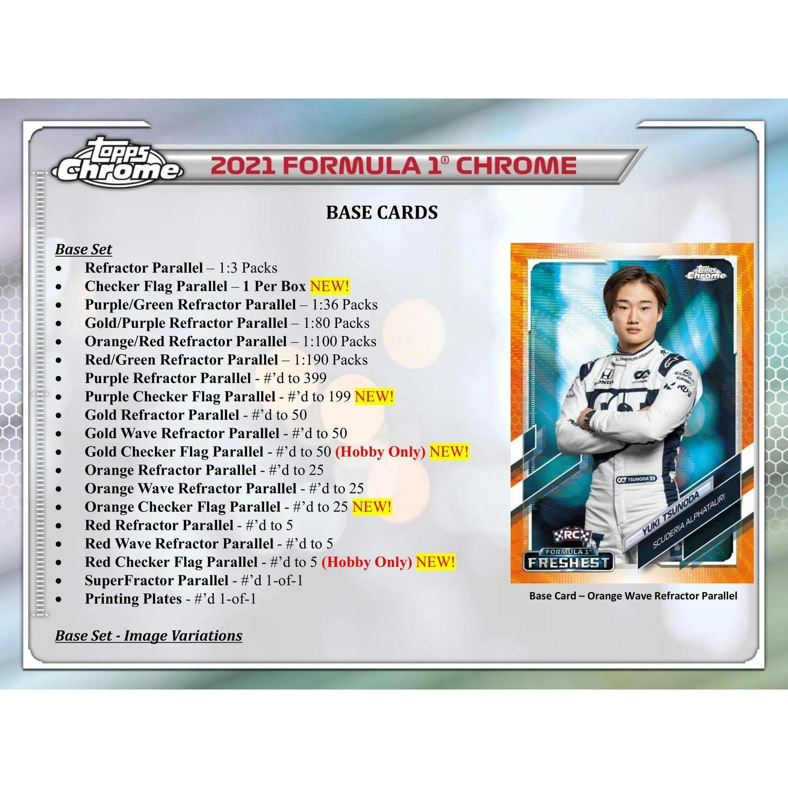 DRAFT - 2021 Topps Chrome Formula 1 Racing Hobby Box