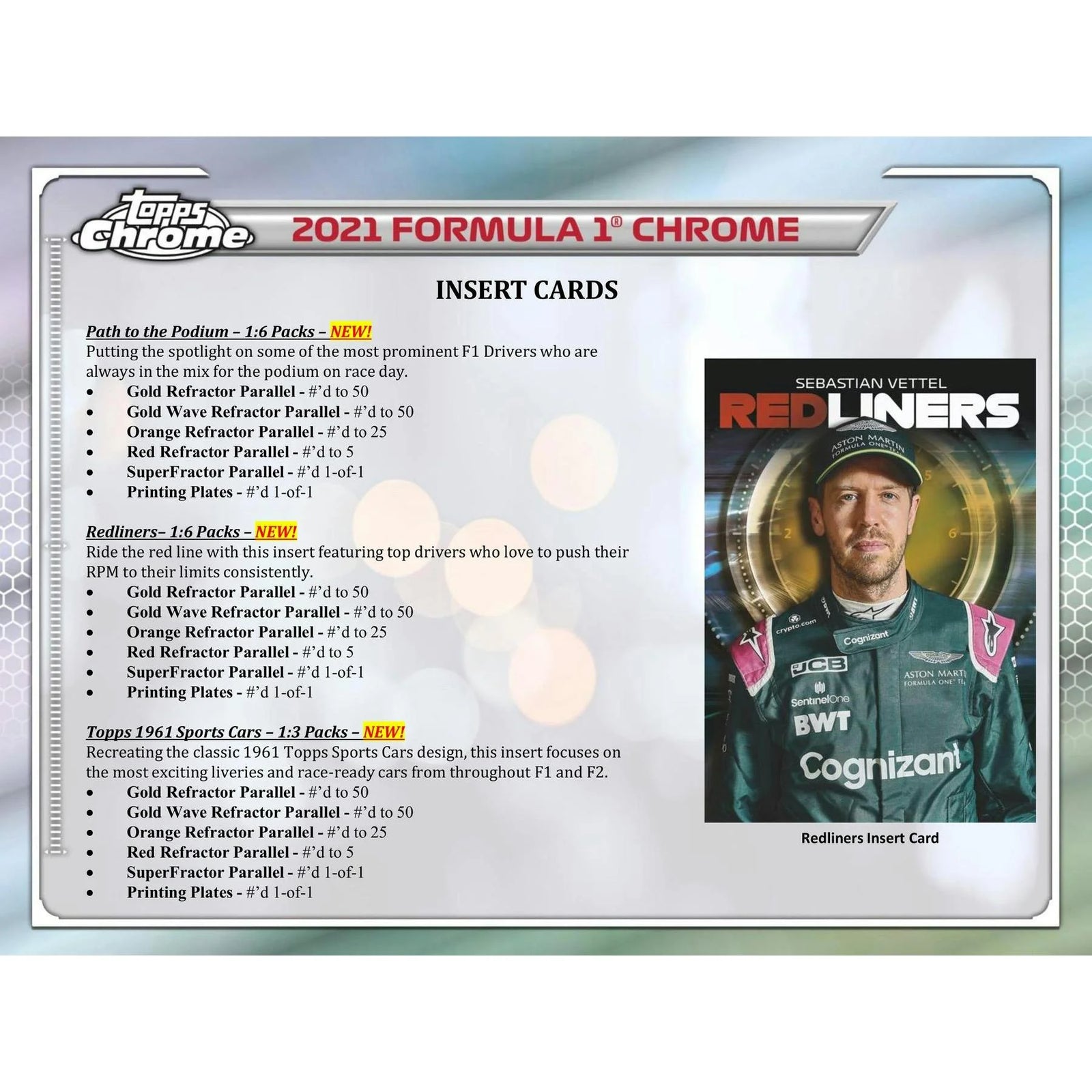 DRAFT - 2021 Topps Chrome Formula 1 Racing Hobby Box