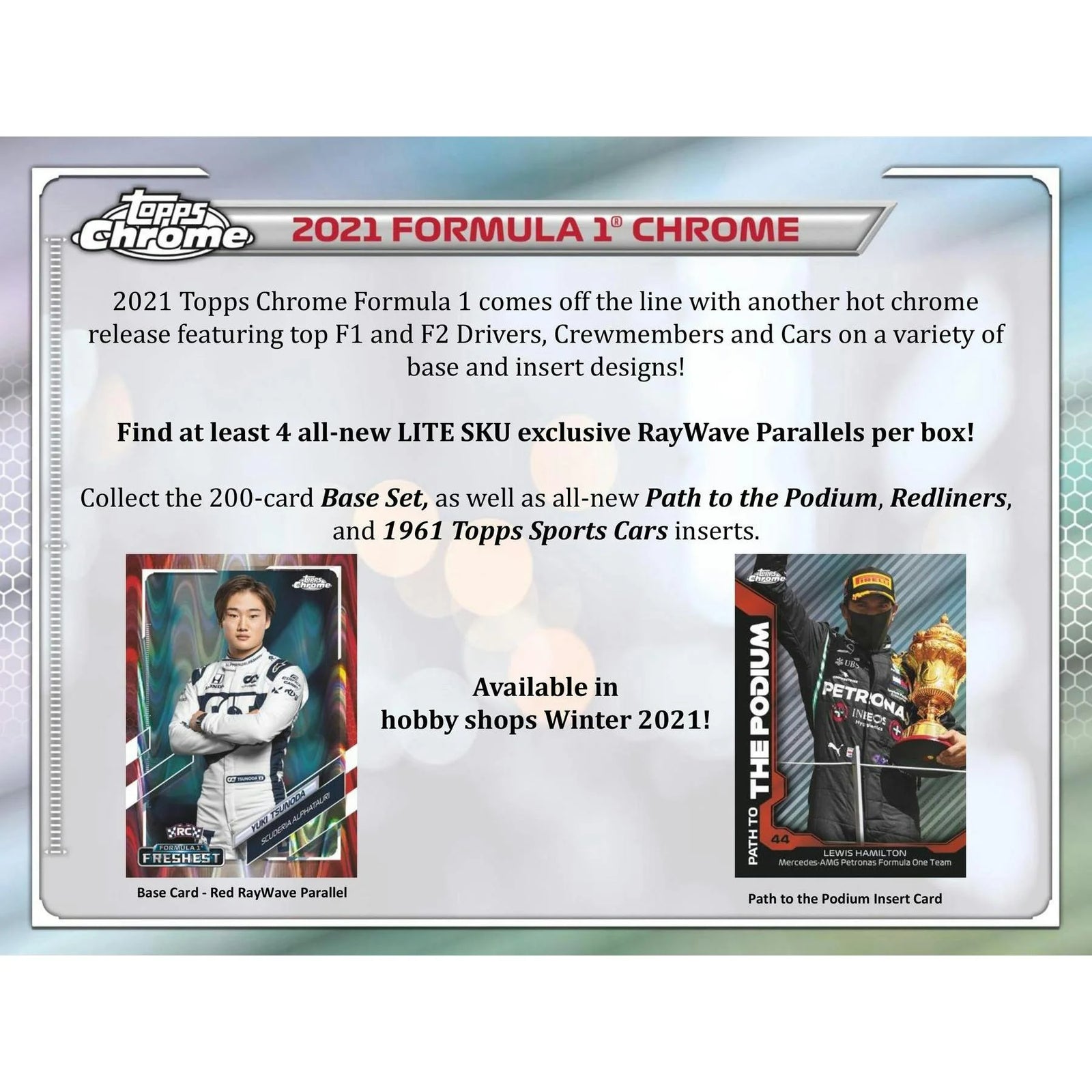 DRAFT - 2021 Topps Chrome Formula 1 Racing Hobby Lite | 16-Box Case