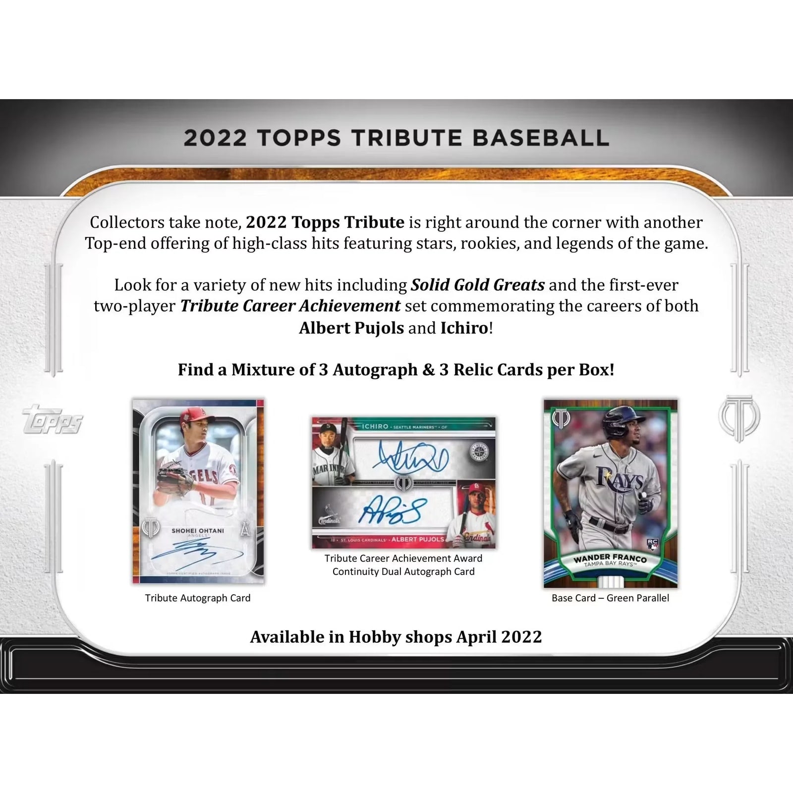 2022 Topps Tribute Baseball Hobby Box