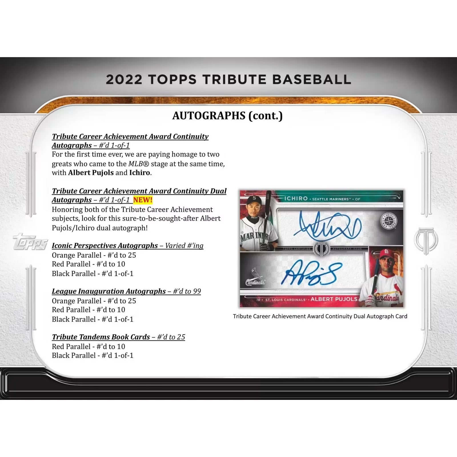 2022 Topps Tribute Baseball Hobby Box