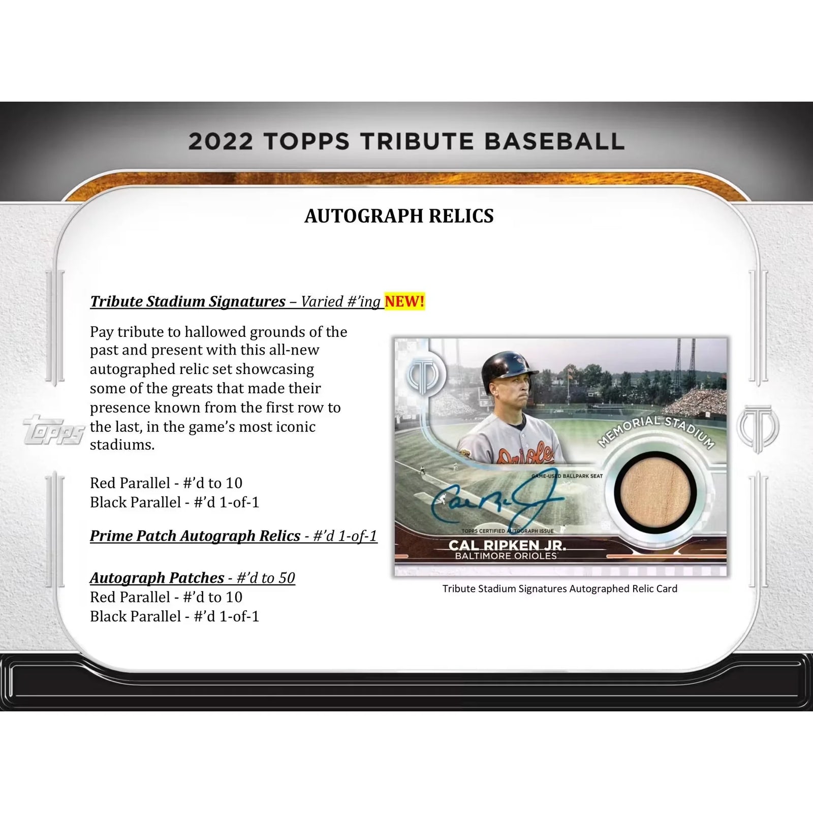 2022 Topps Tribute Baseball Hobby Box