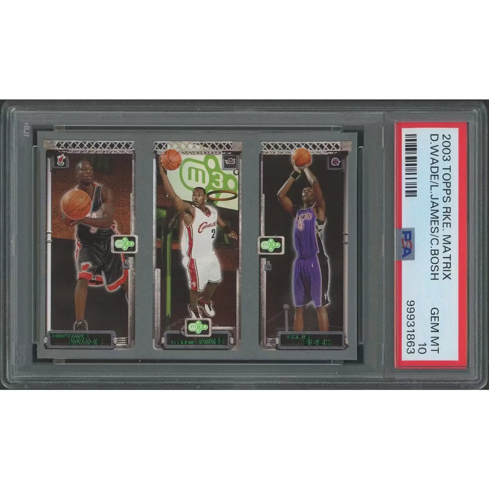 2003-04 Topps Rookie Matrix Basketball | Wade, James, Bosh PSA 10